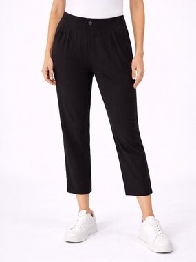 Hatch Maternity Black Pants Medium Elastic Waist Cropped Straight Leg